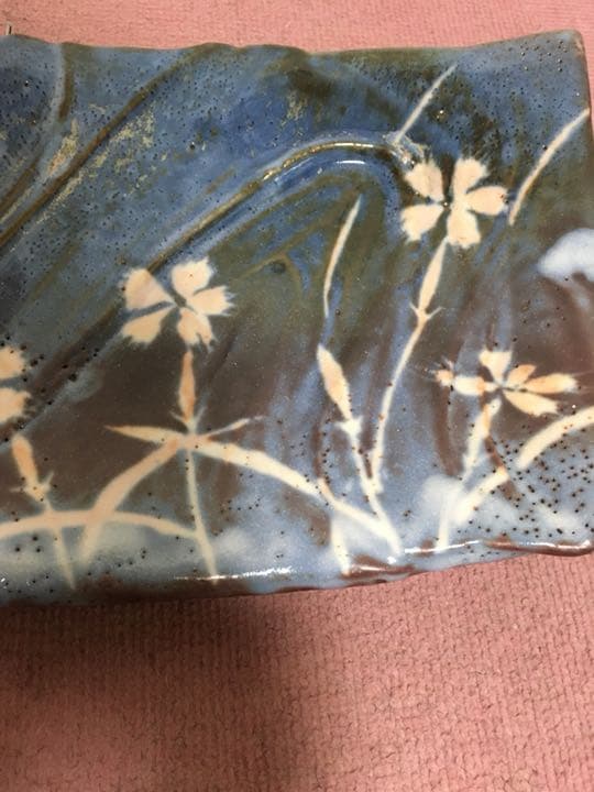 志野 有名作家加藤土代久作 大皿 個展再お値下げしました共箱付き