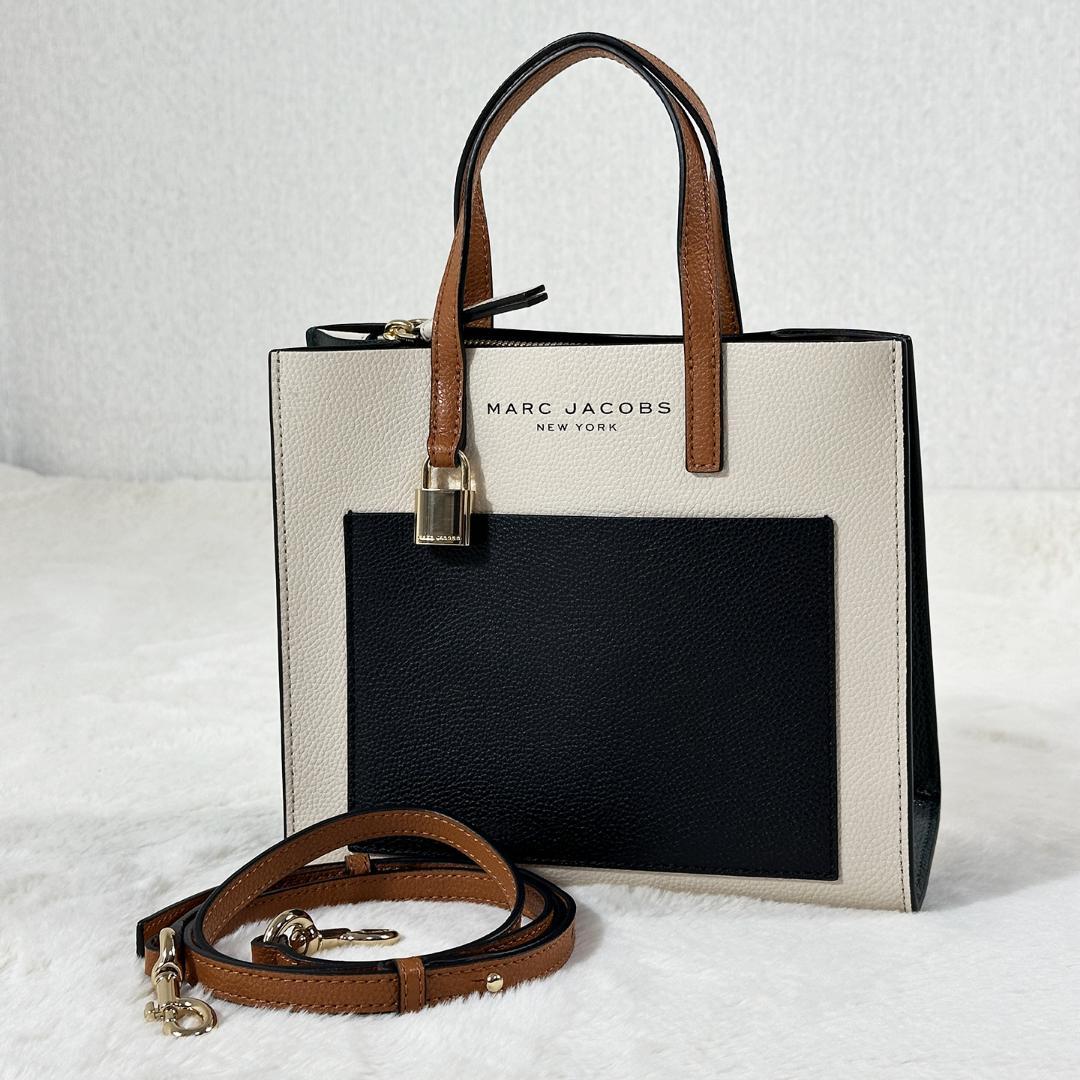 美品 MARC JACOBS ミニグラインド ブロック ハンドバック 2way
