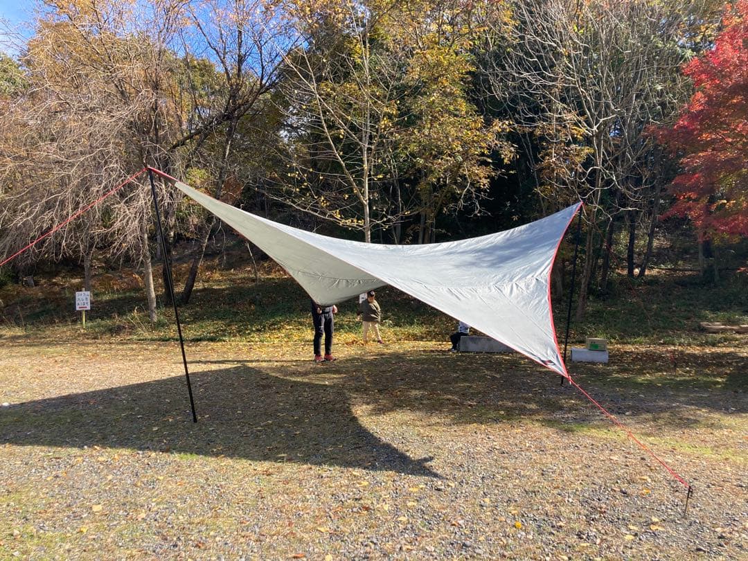 希少MSR タープ グレー レッド 付属品付き　欠品あり