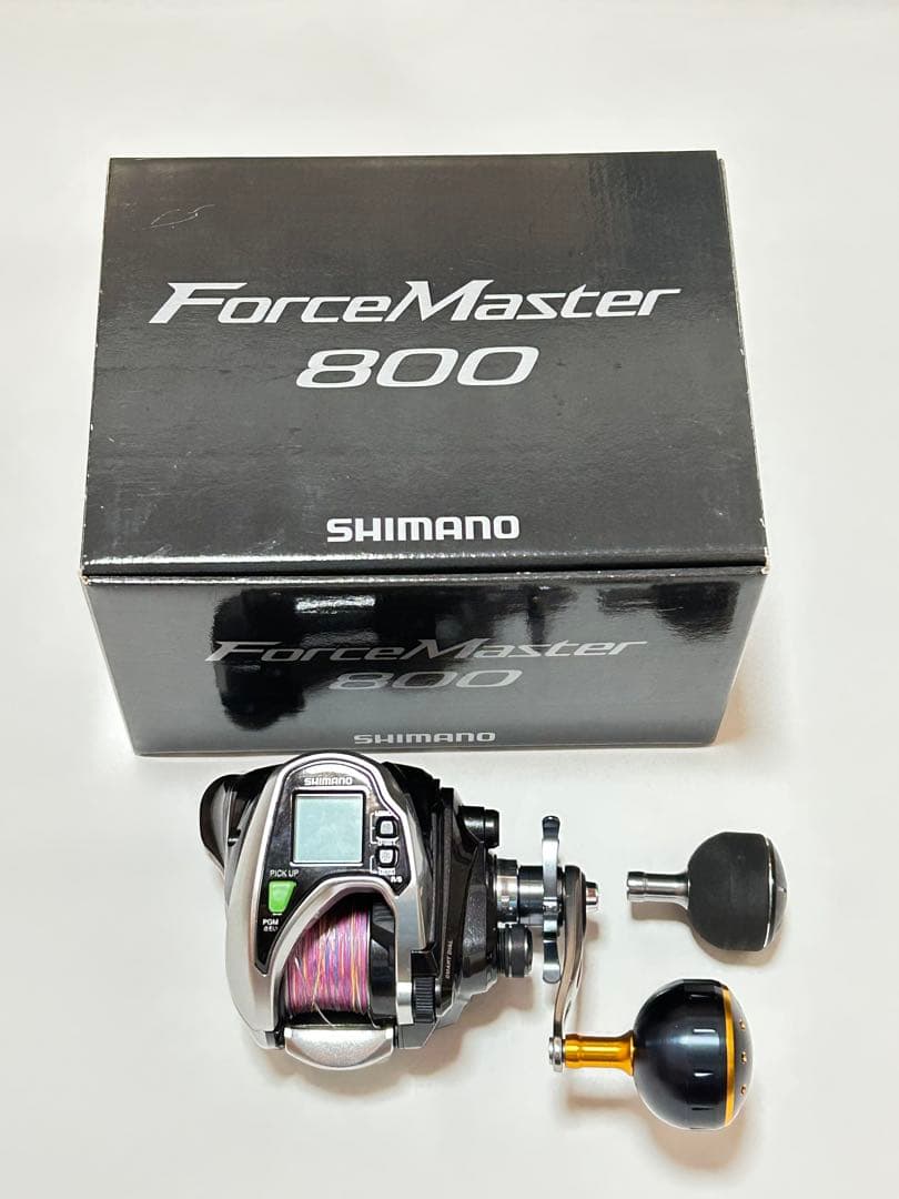 シマノ フォースマスター800 夢屋ハンドルノブ　巻上8.7㎞ 通電時間55時間