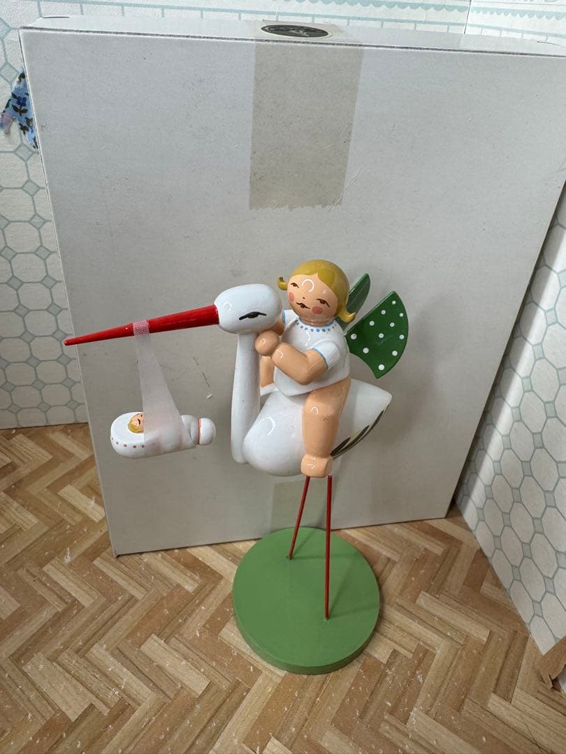 ヴェント & キューン　Wendt & Kuhn 赤ちゃん　コウノトリ　ピンク