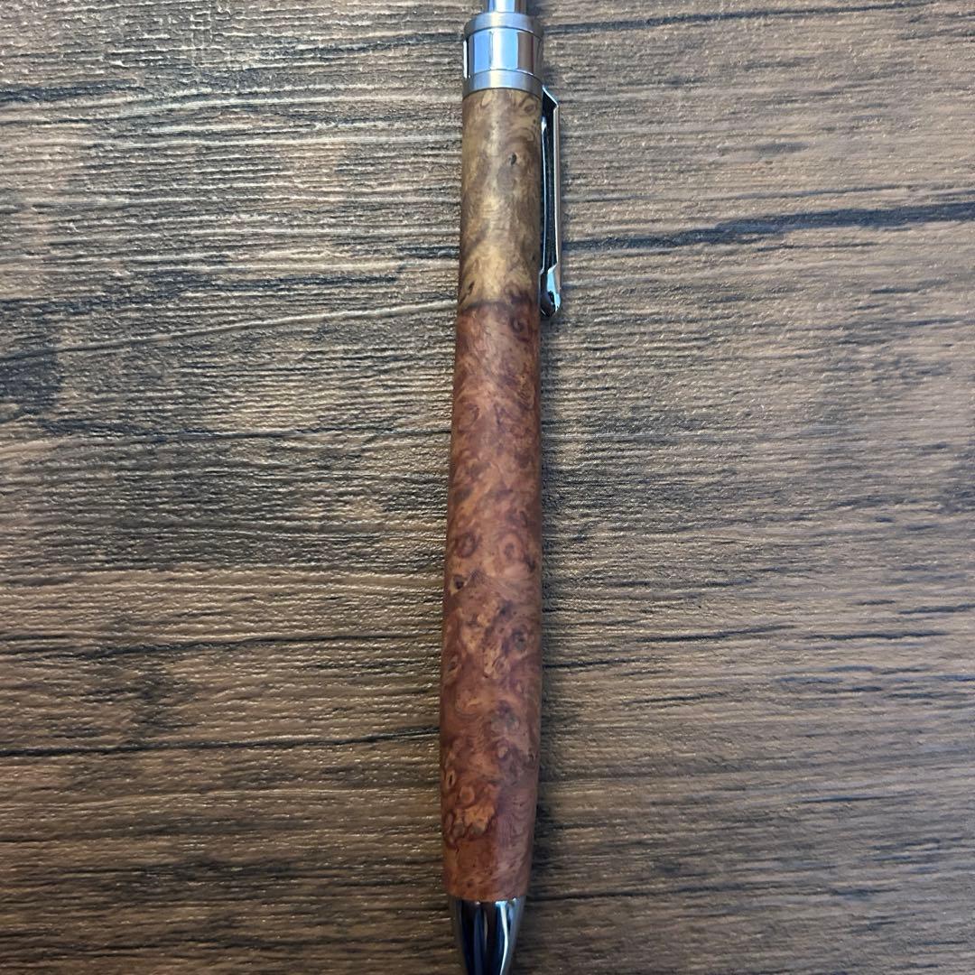 工房楔 シャープペンシル 0.5mm 花梨紅白（こぶ杢）真鍮パイプ