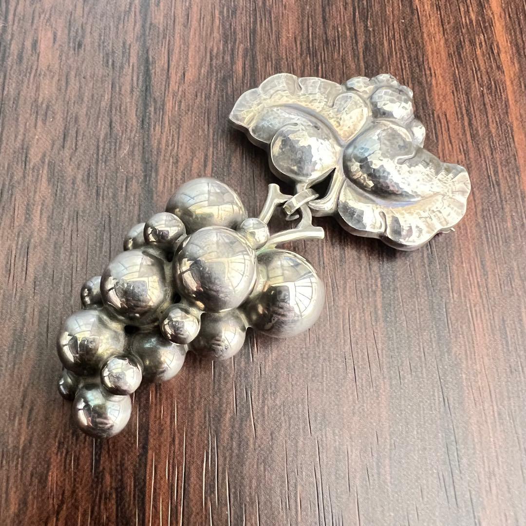 ジョージ・ジェンセン　ムーンライト・グレープ　ブローチ　SV925