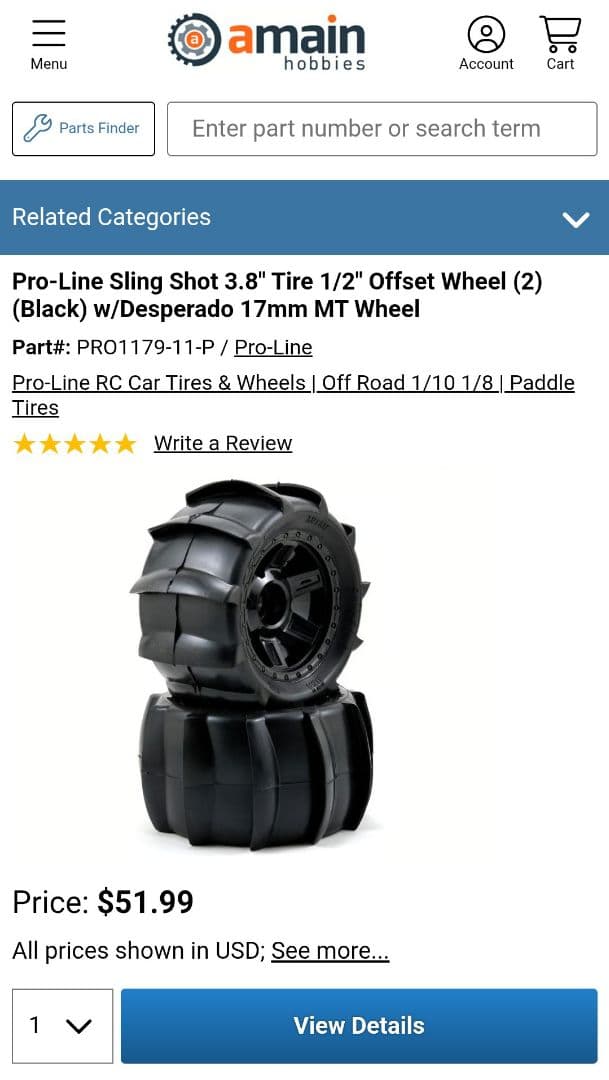 Pro-Line プロライン 3.8インチ　サンド用タイヤ　2 個