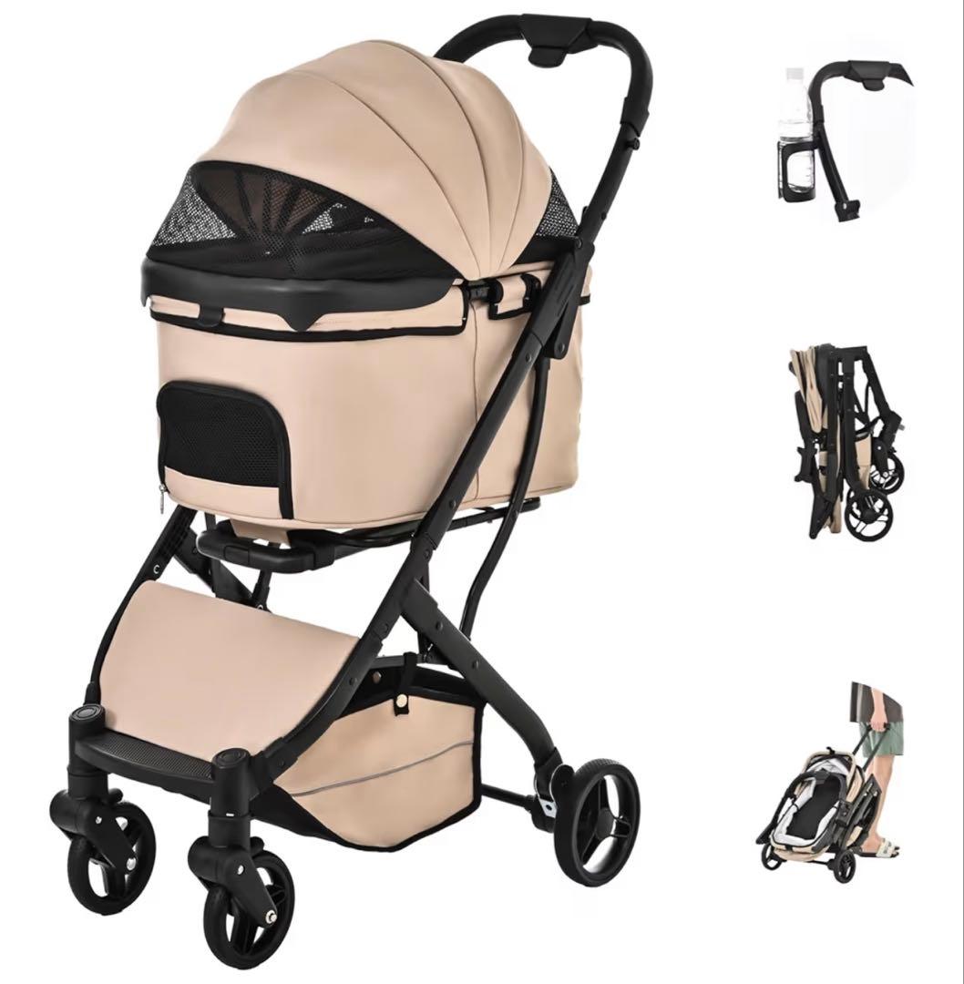 【未開封】1秒コット付折り畳み ペットカート 軽量 アルミニウム