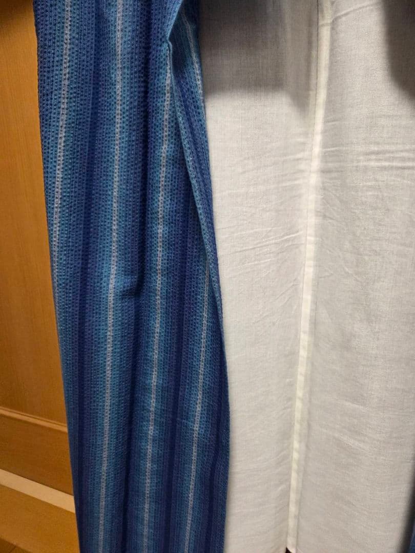 阿波しじら織 鰹縞 正藍染 木綿 着物 浴衣【コメント欄必読お願いします】