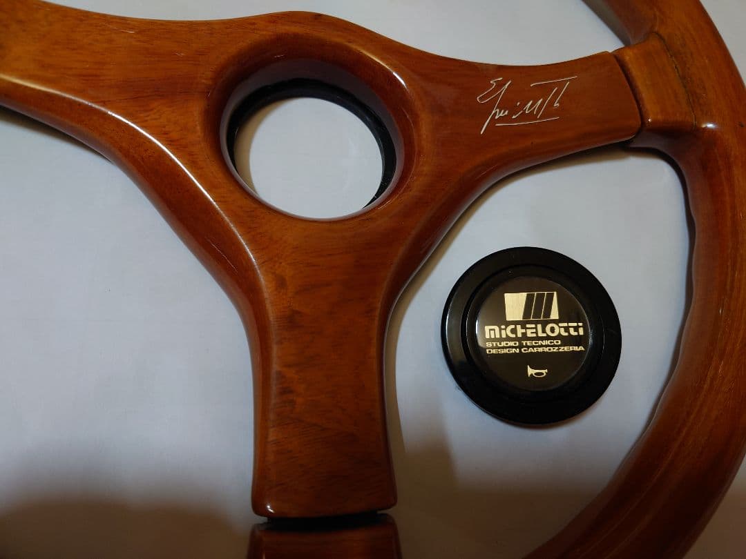 Michellotti ウッド ステアリング 　ミケロッティ当時物！旧車！