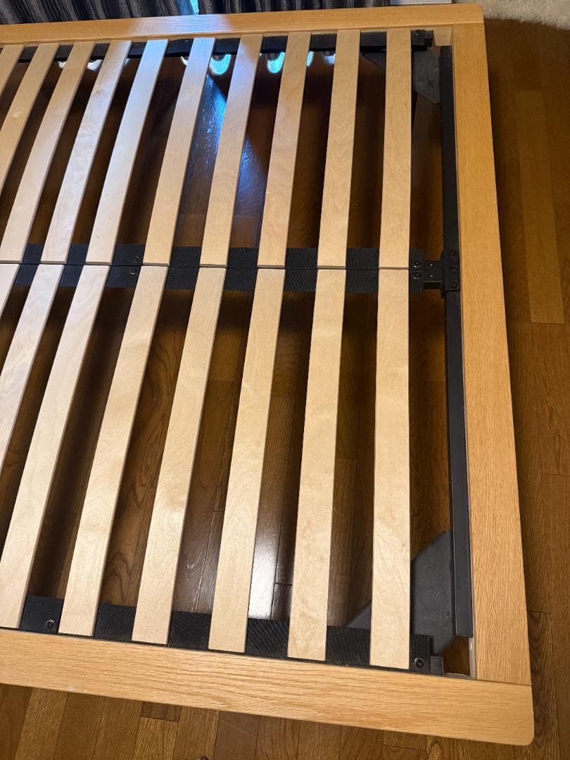 無印良品　ダブルベッドフレーム ヘッドボード付き　ウォールナット