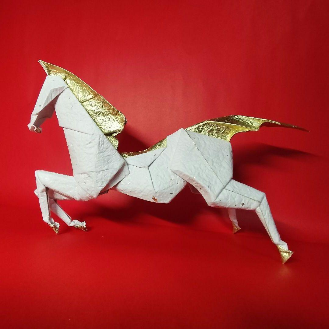 創作折り紙　（0039）干支の馬　【ナポレオン・ホース】【いいくんママ】