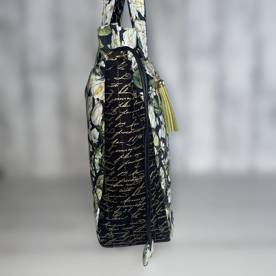 maruru サイド別マチトート、ストラップセット、ラウンド巾着大