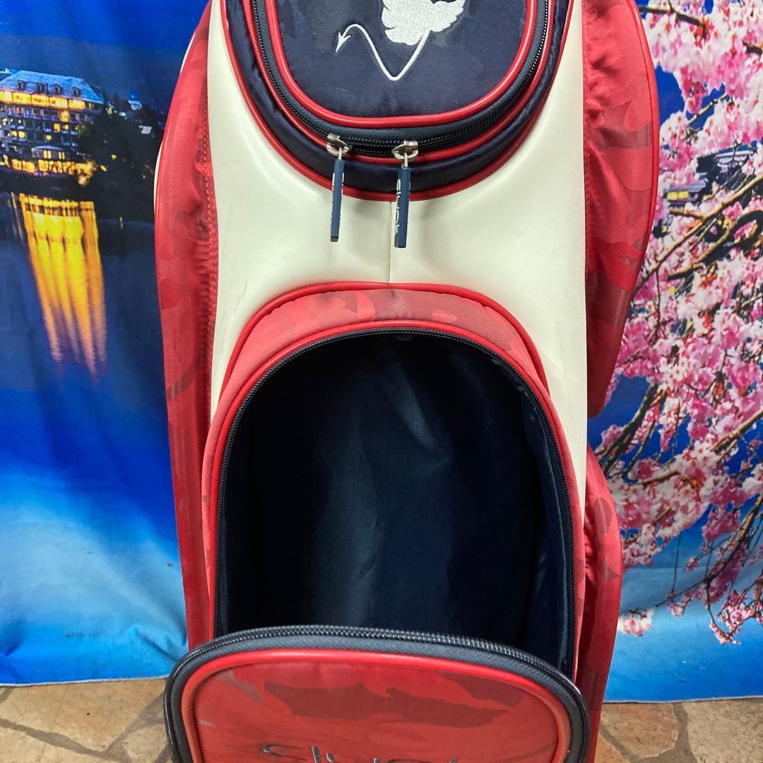 寶BU-1107 クランク キャディバッグ ネイビーホワイトレッド 人気色