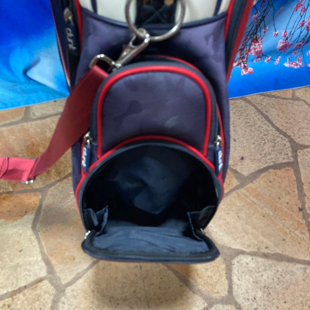 寶BU-1107 クランク キャディバッグ ネイビーホワイトレッド 人気色