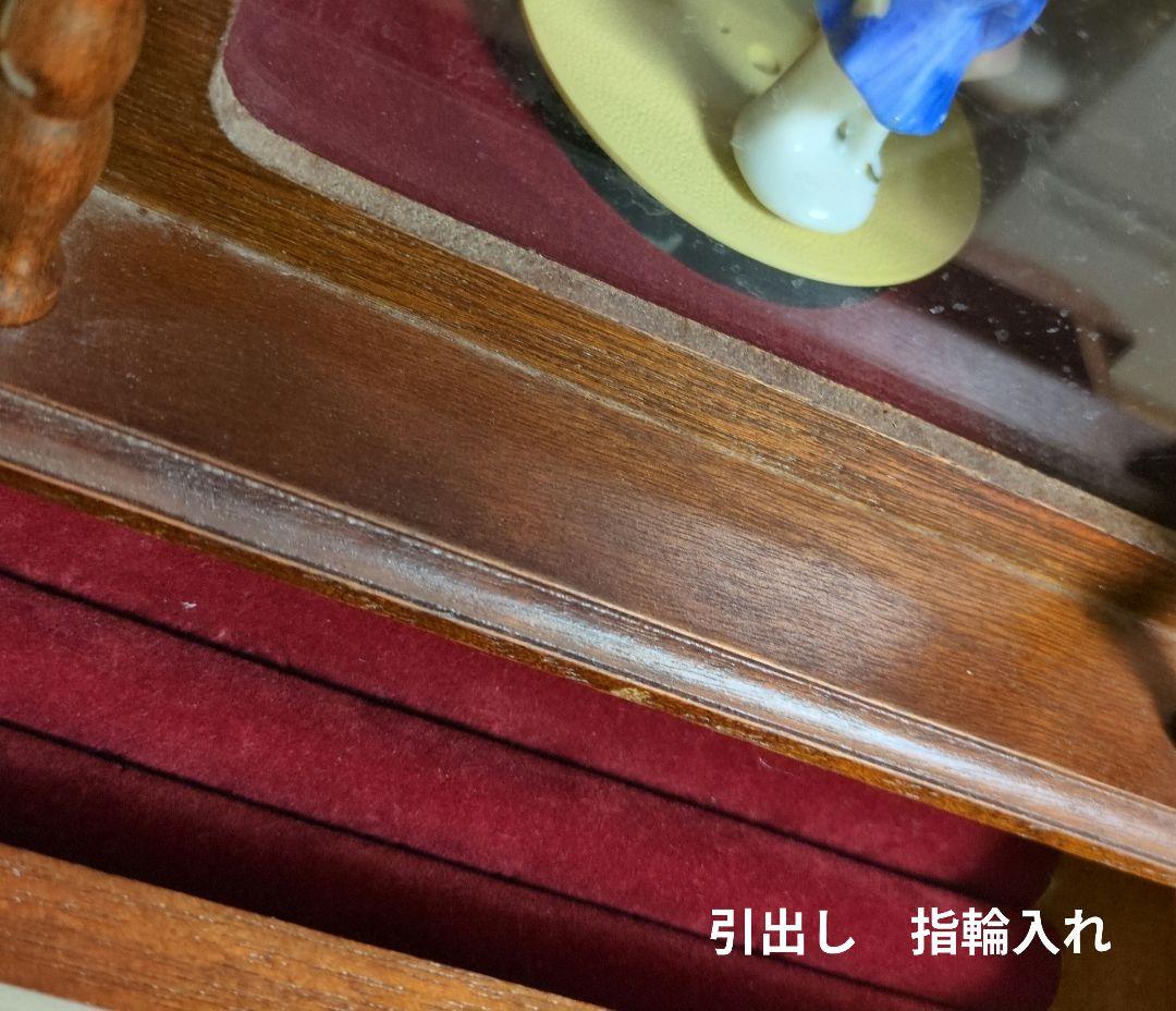 ジュエリーボックス アンティーク　希少！　陶器人形　舞踏会　ネジ式オルゴール