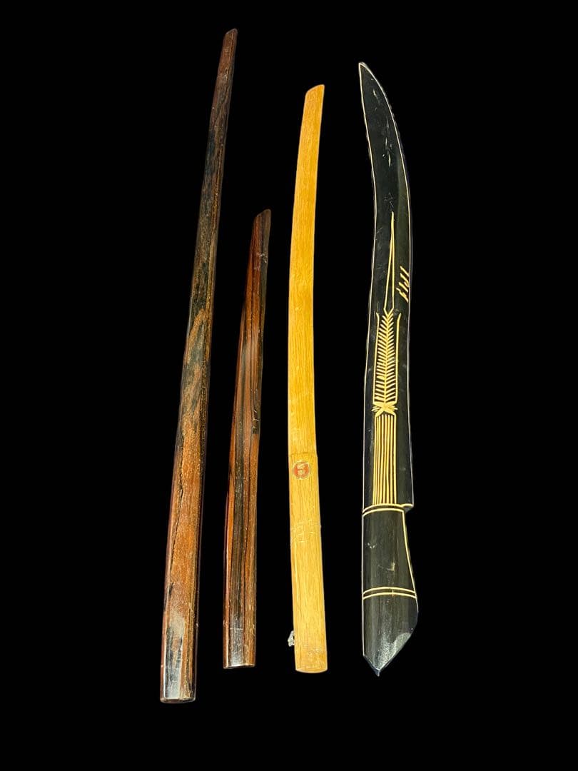 E 木刀　3本　その他1本　まとめ売り　黒檀