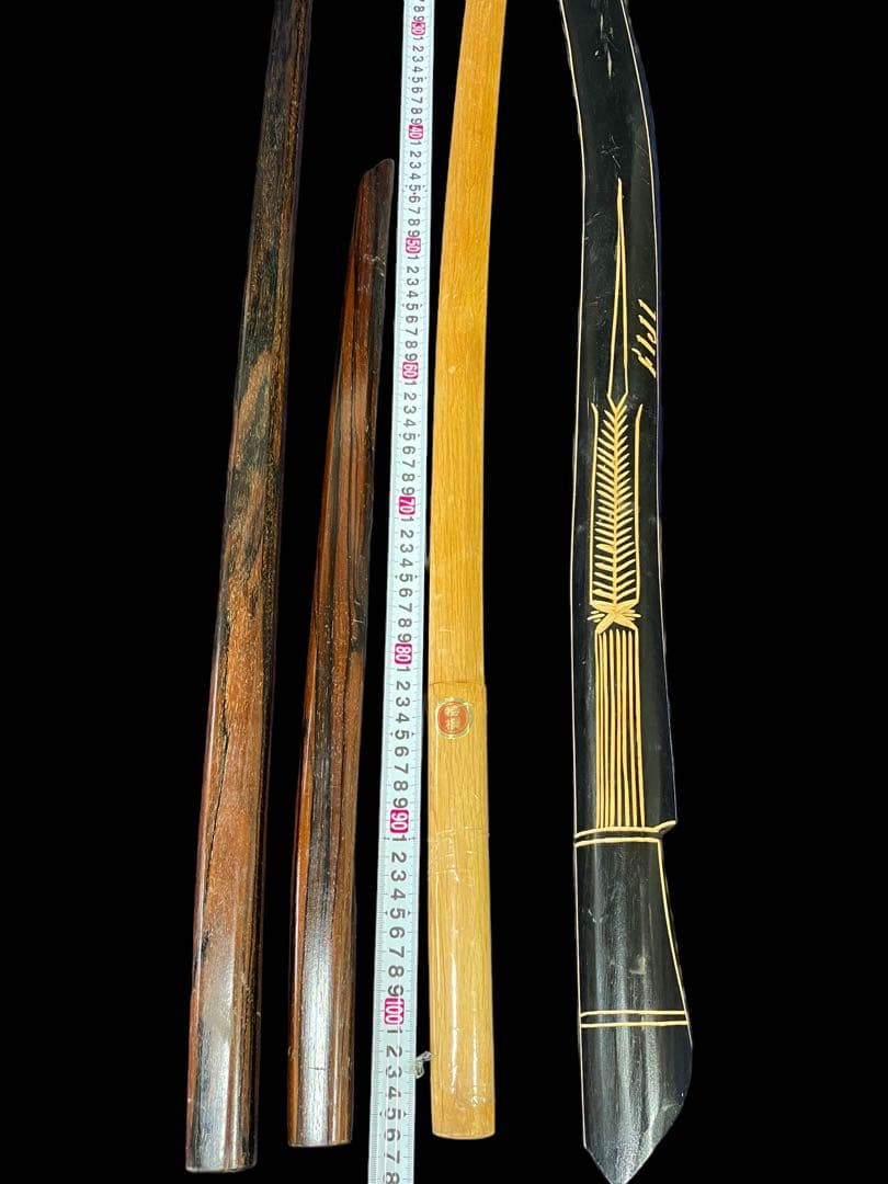 E 木刀　3本　その他1本　まとめ売り　黒檀