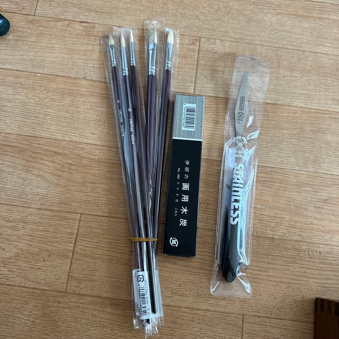 アートセット ステンレス 絵具・筆・パレット