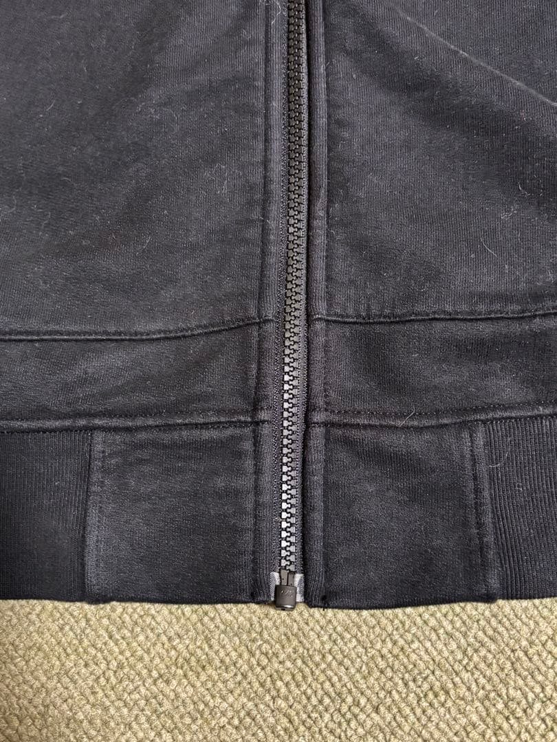 【美品】STONE  ジップアップスウェット ブラック