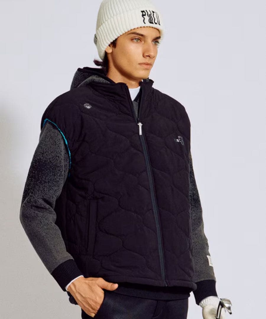 【新品】pw circulus キルティング中綿ベスト ゴルフ