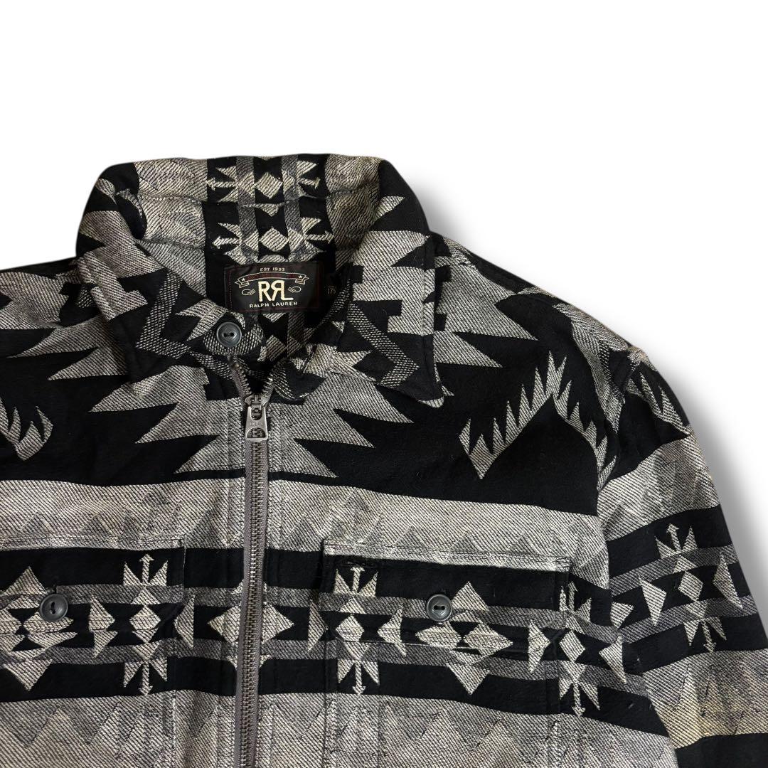RRL ダブルアールエル ネイティブ柄 ハーフジップ 襟 スウェット アメカジ