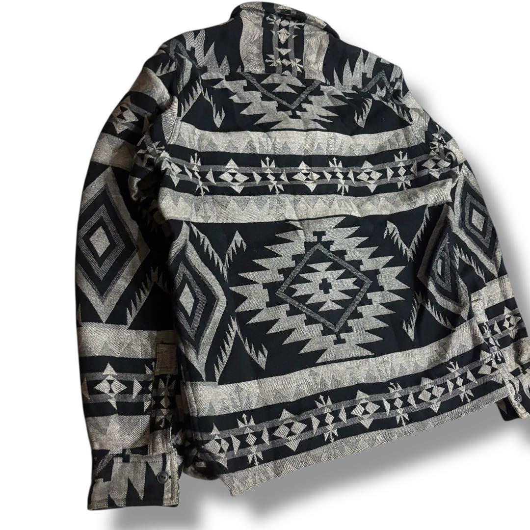 RRL ダブルアールエル ネイティブ柄 ハーフジップ 襟 スウェット アメカジ