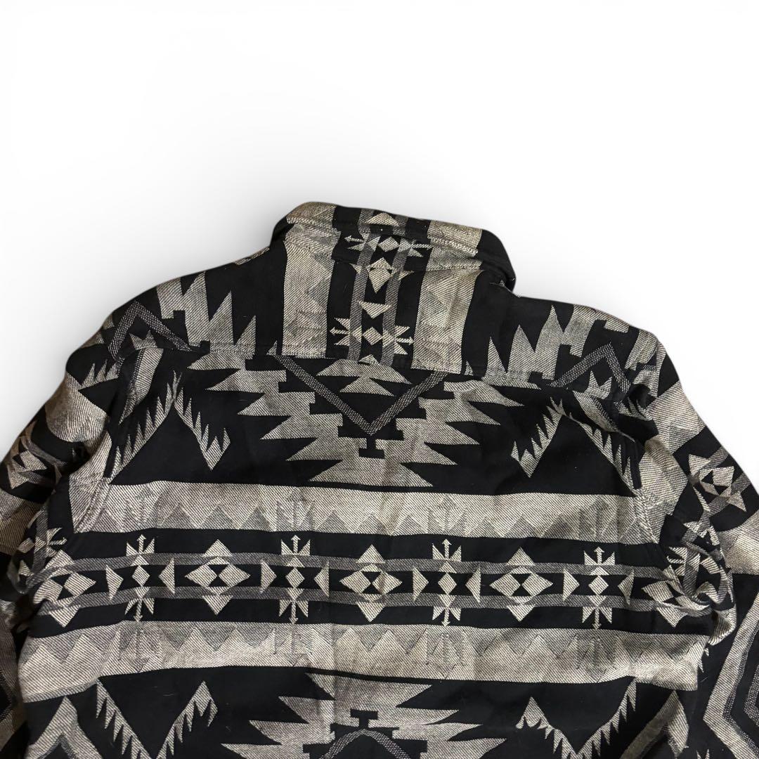 RRL ダブルアールエル ネイティブ柄 ハーフジップ 襟 スウェット アメカジ