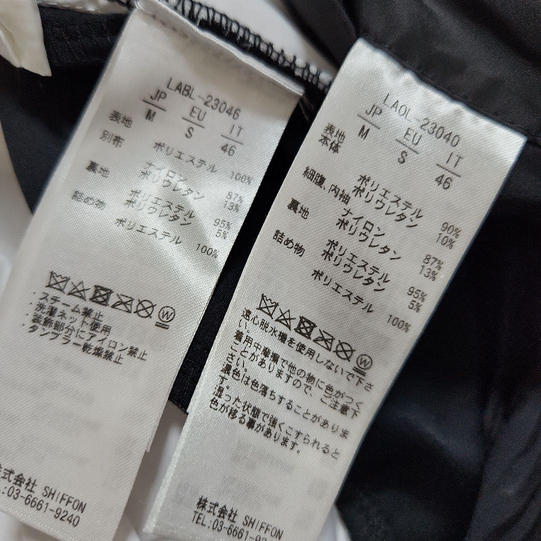 新品未使用☆LUXEAKMPLUS☆ゴルフサイドロゴ中綿セットアップM黒白