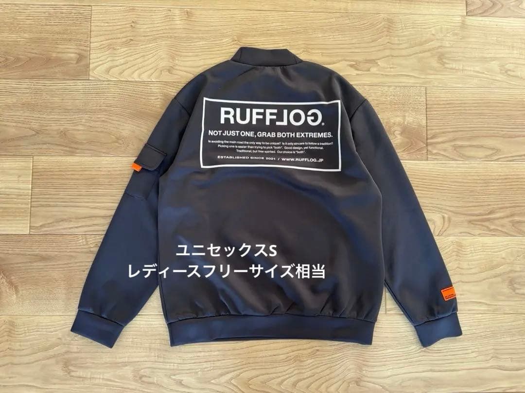 ラフロッグ　バックフレームロゴモックネックシャツ　グレー　新品