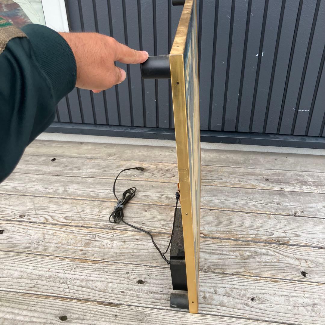 昭和レトロ カンパリ パネル時計 女性柄立て看板 サインボード 店舗什器 古道具