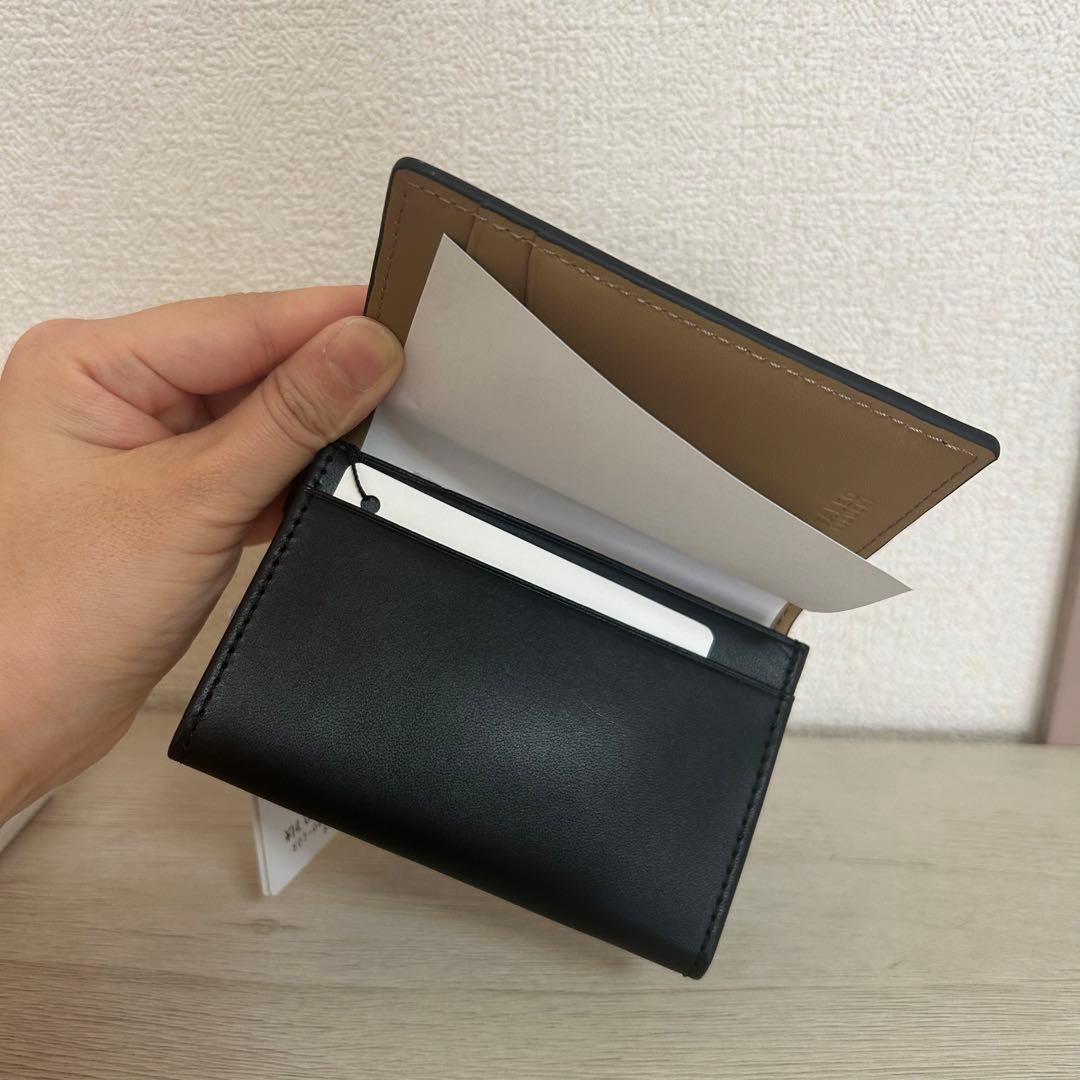新品✨TAKEO KIKUCHI タケオキクチ レザー 名刺入れ 本革 ブラック
