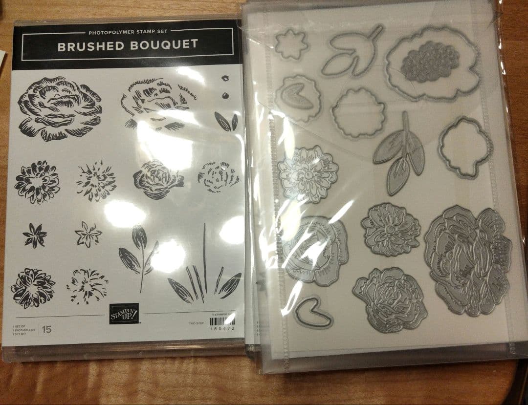 再値引き！未使用　繊細な薔薇スタンプ＆ダイ　スタンピンアップ