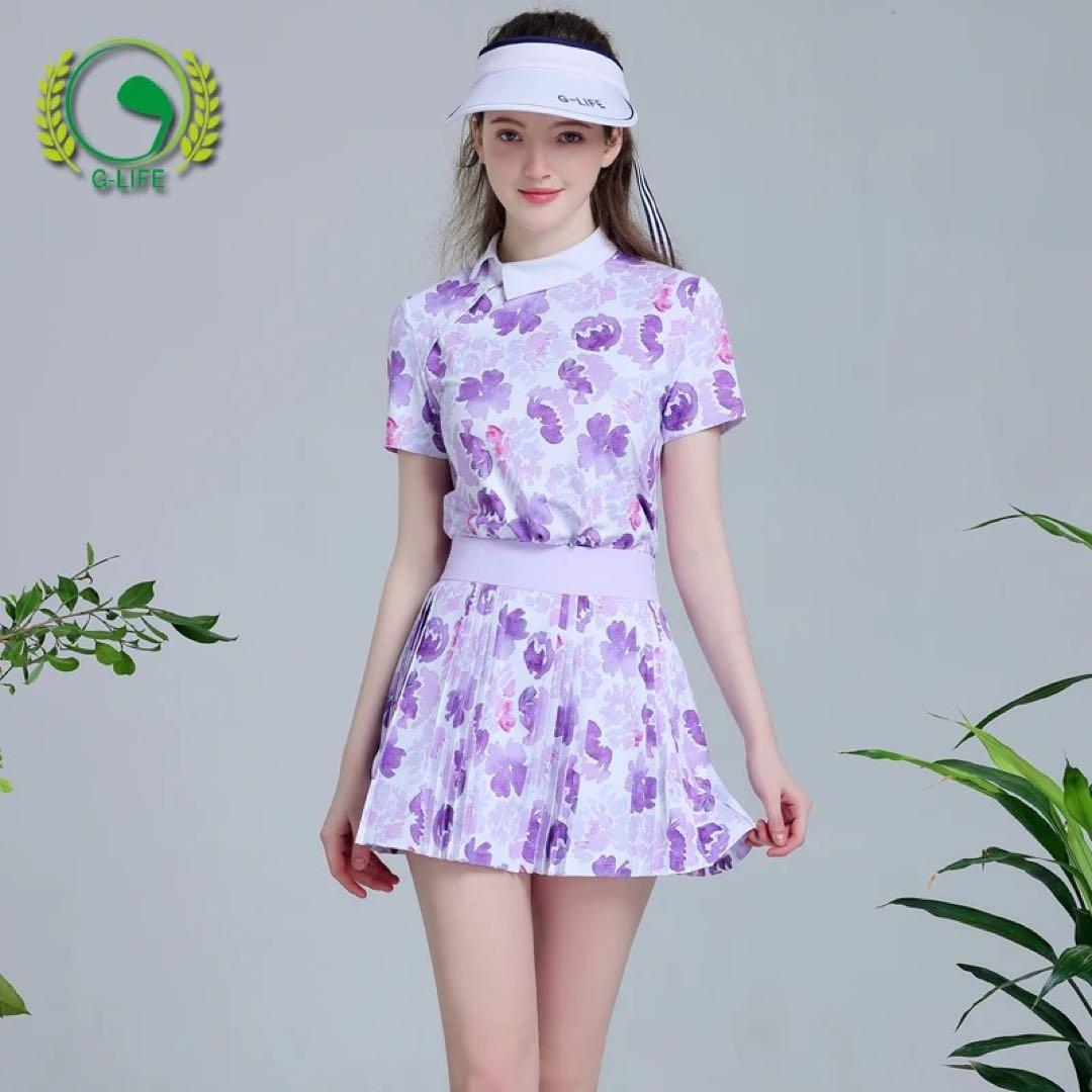 韓国ゴルフウェア　輸入　スカート　タイト　ミニ　レディース　トップス