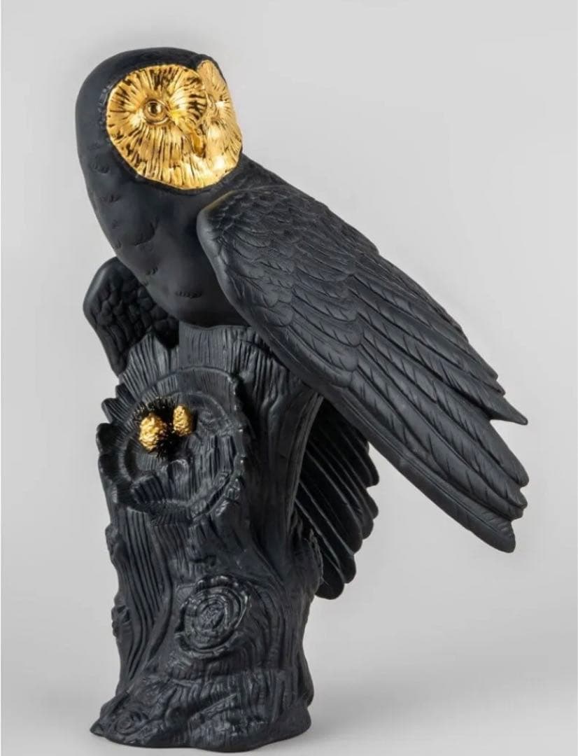 【新品未使用】リヤドロ LLADRO フクロウ (Bold Black)