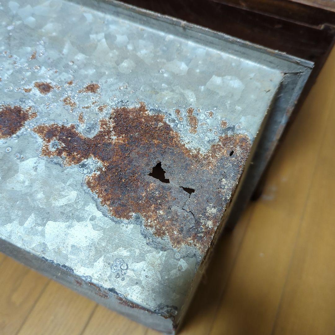 木製角火鉢　工芸品　レトロ　古民家　アンティーク