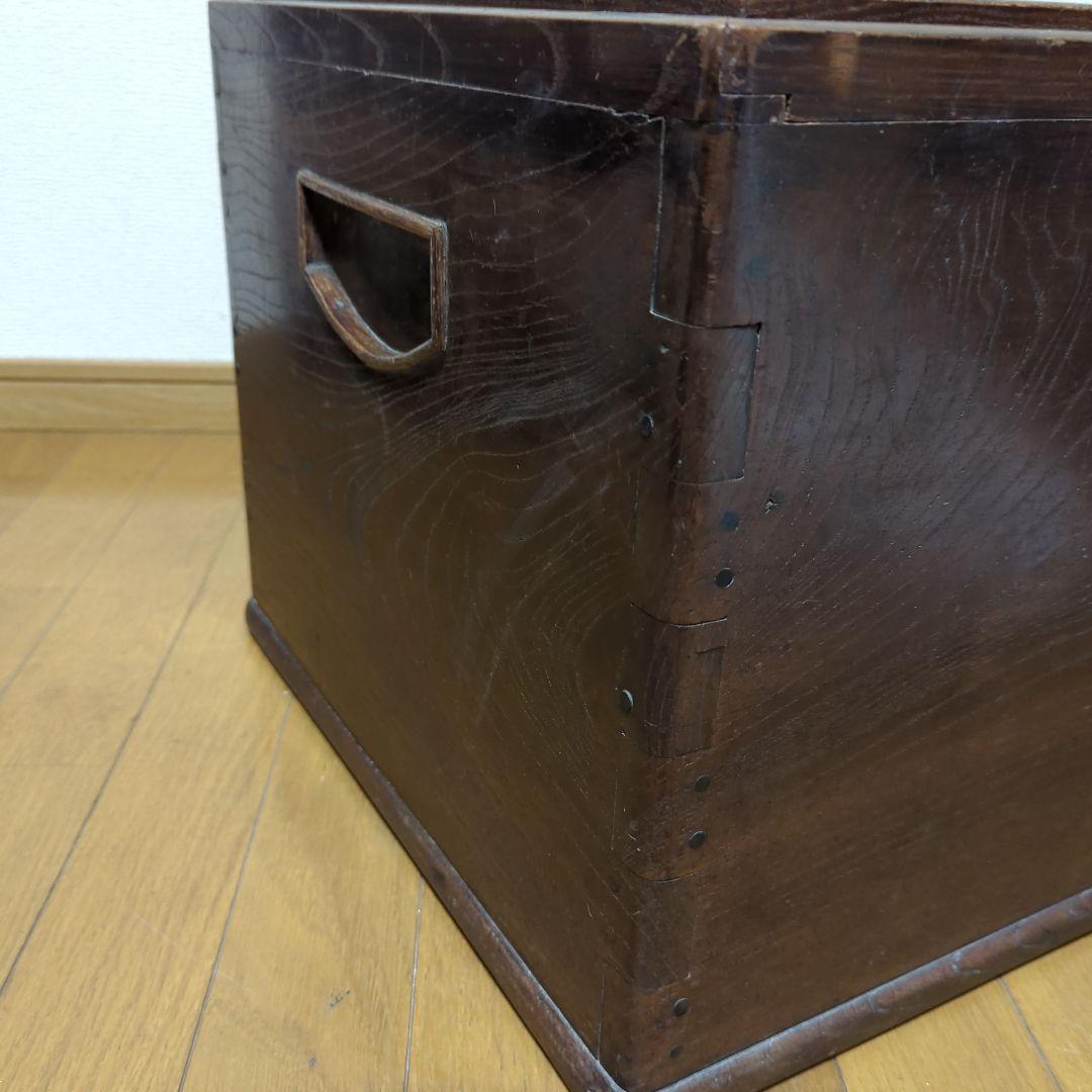 木製角火鉢　工芸品　レトロ　古民家　アンティーク