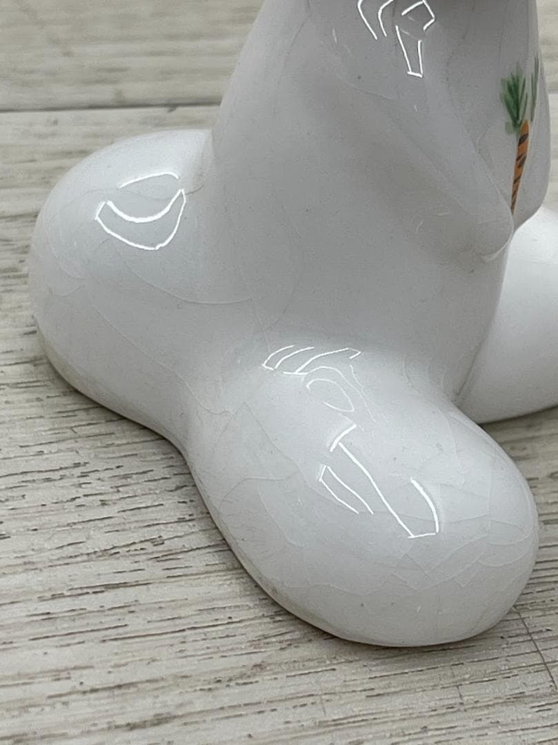 昭和レトロ 内藤ルネ うさぎ フォークスタンド 陶器製 2点 RUNE