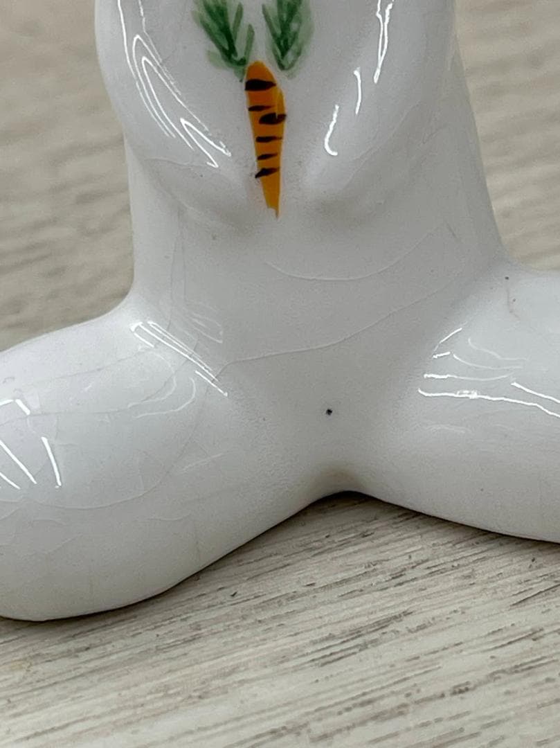 昭和レトロ 内藤ルネ うさぎ フォークスタンド 陶器製 2点 RUNE