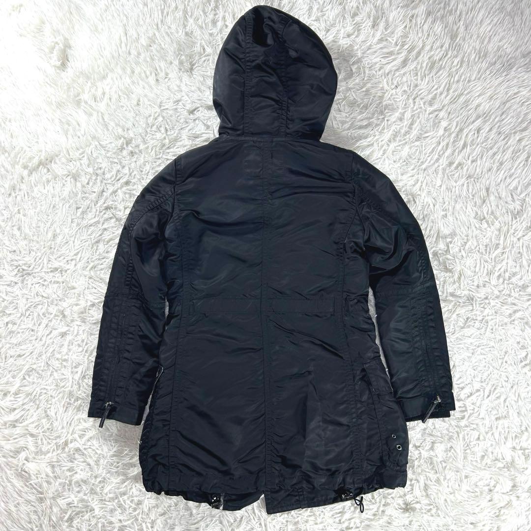 美品✨BURBERRY BLUE LABEL モッズコート　ノバチェック　M 黒