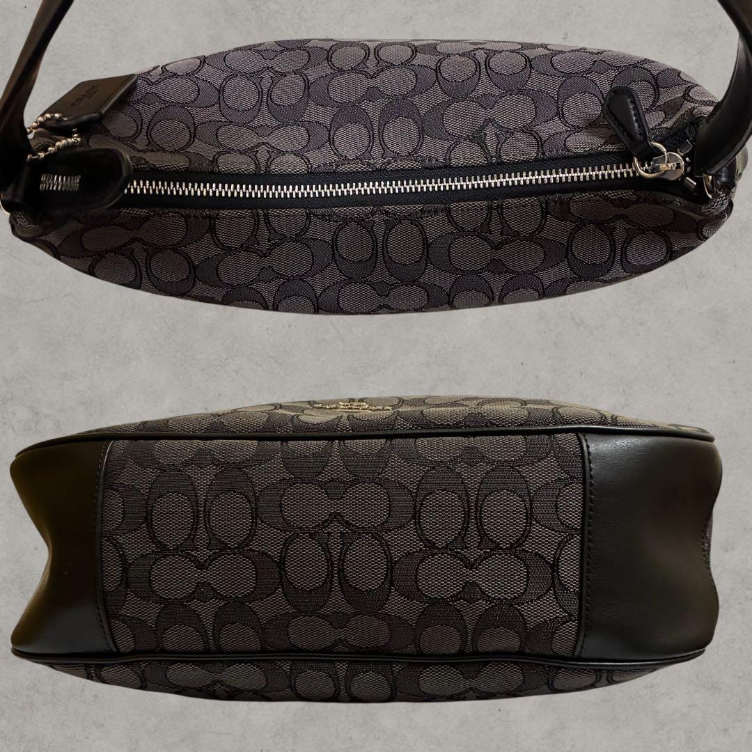 極美品 COACH コーチ シグネチャー ホーボー ハンドバッグ ワンショルダー