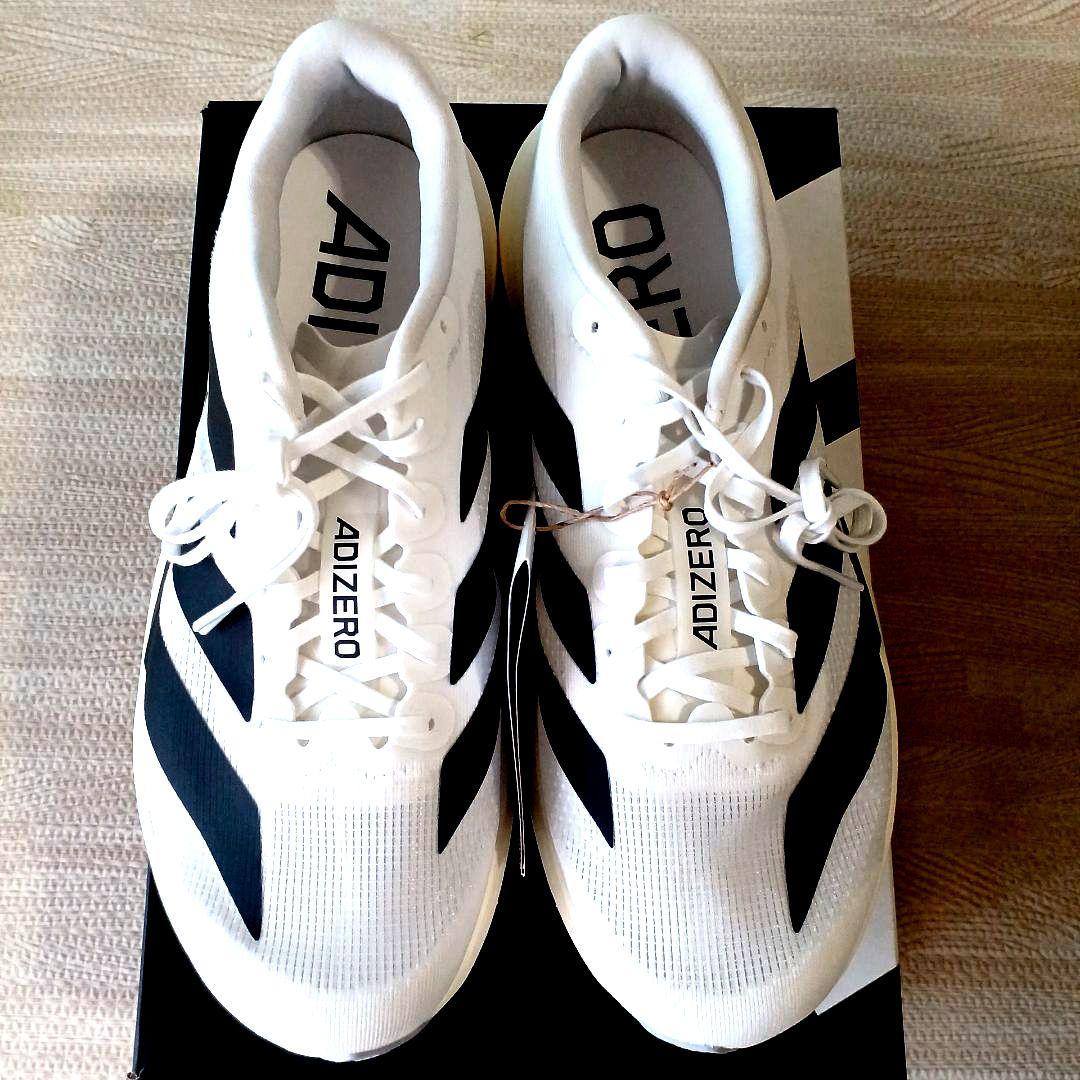 新品26.5サイズADIZERO ランニングシューズ ホワイト/ブラック