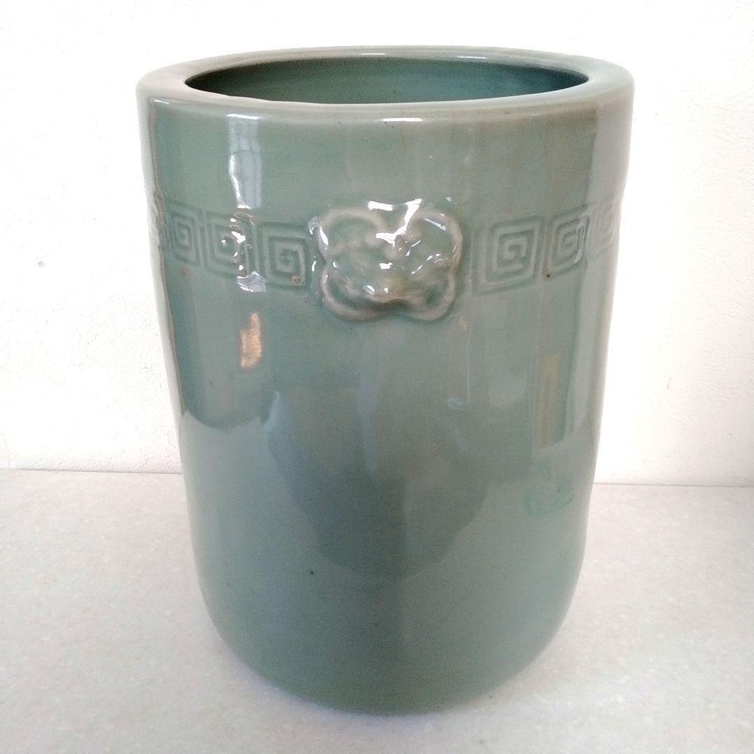 江戸後期 鍋島焼 青磁 獣面 手あぶり 火鉢 19世紀頃 磁器 古美術 骨董