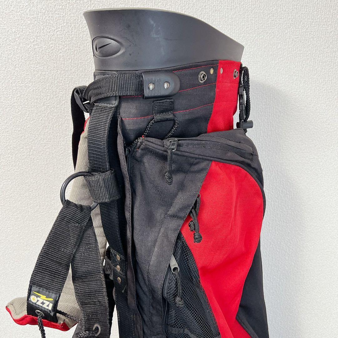 NIKE ナイキ 軽量 スタンドキャディバッグ 4分割 レッド ブラック ゴルフ