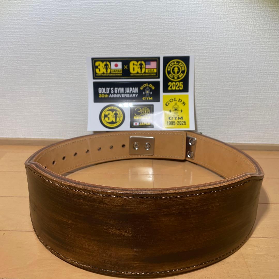 新品未使用　パワーベルト　GOLD'S GYM 30周年記念 シール付き