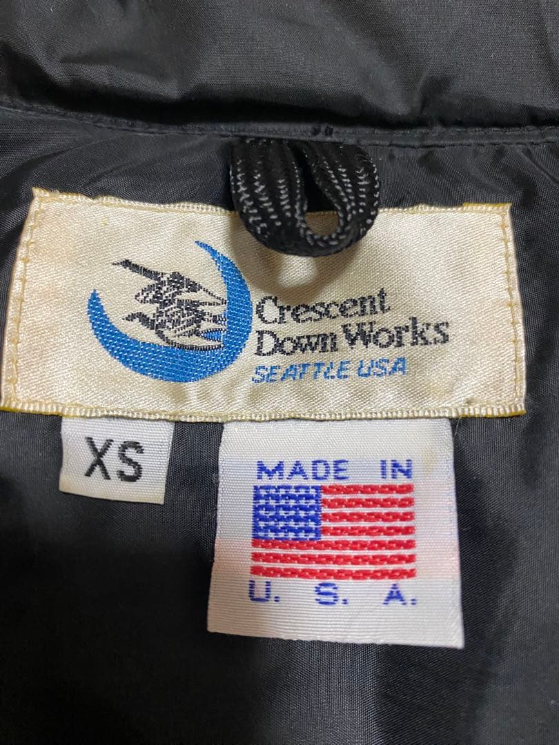 クレセントダウンワークス　イタリアンベスト　黒