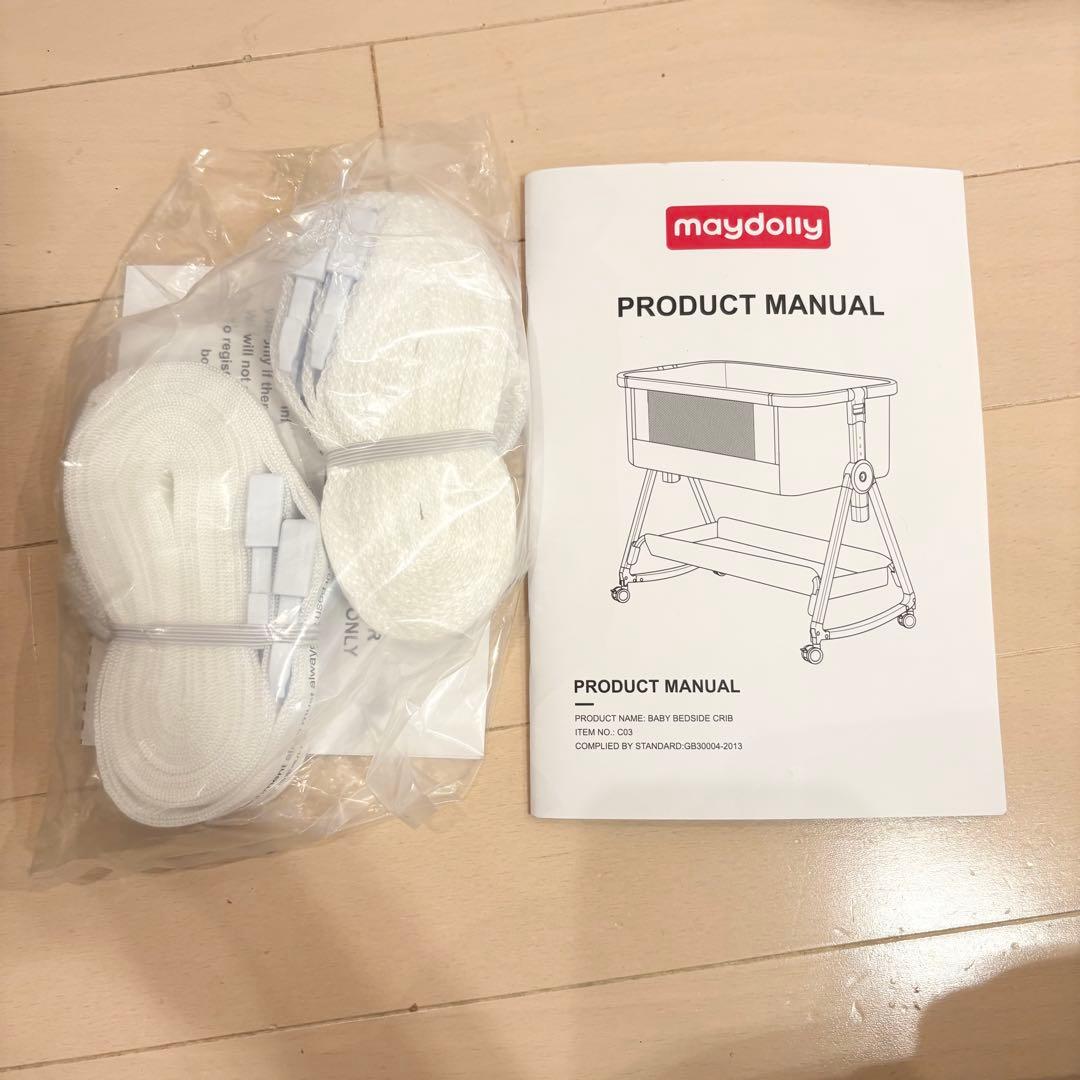 美品✨playkids Maydolly HZDMJ ベビーベッド グレー　完品