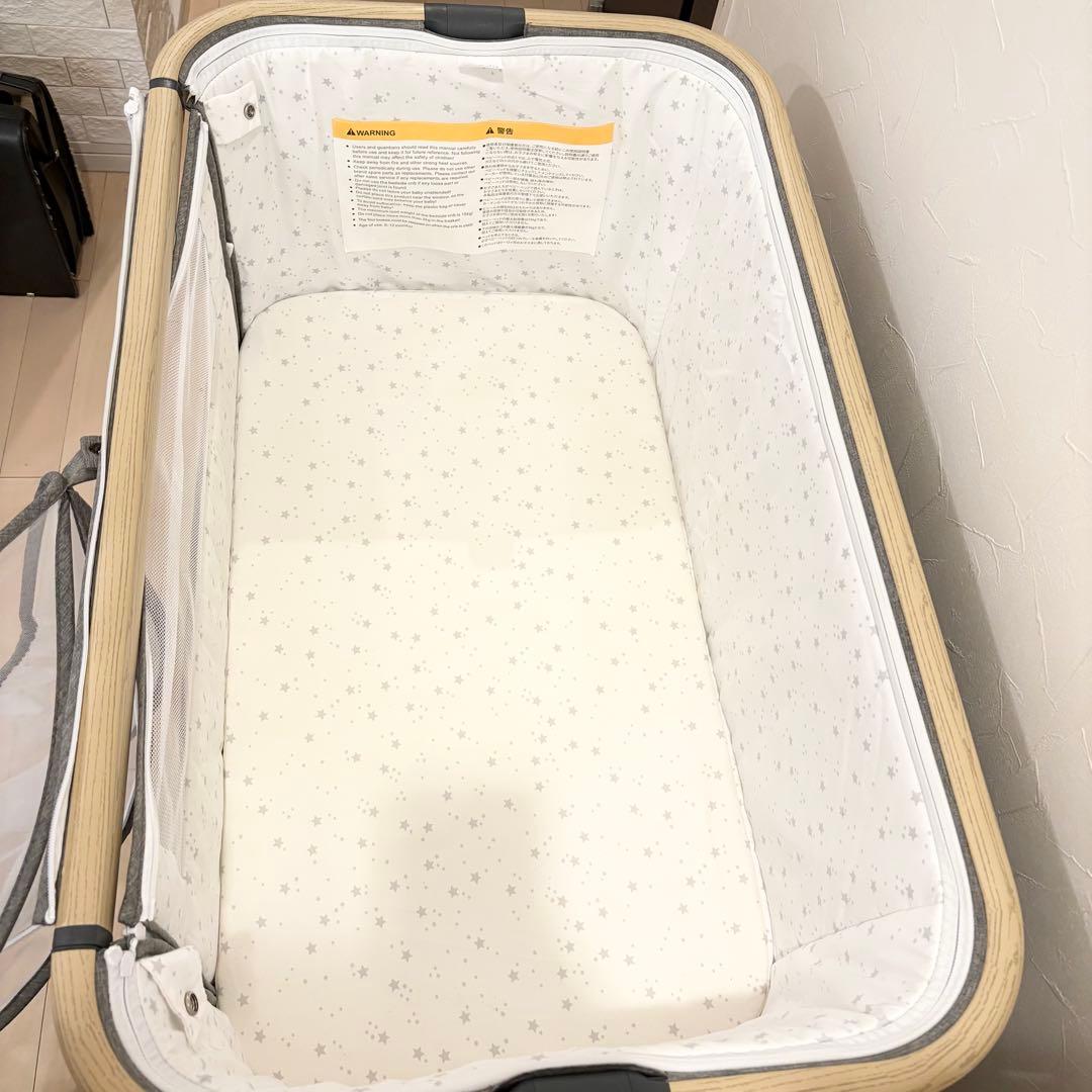 美品✨playkids Maydolly HZDMJ ベビーベッド グレー　完品