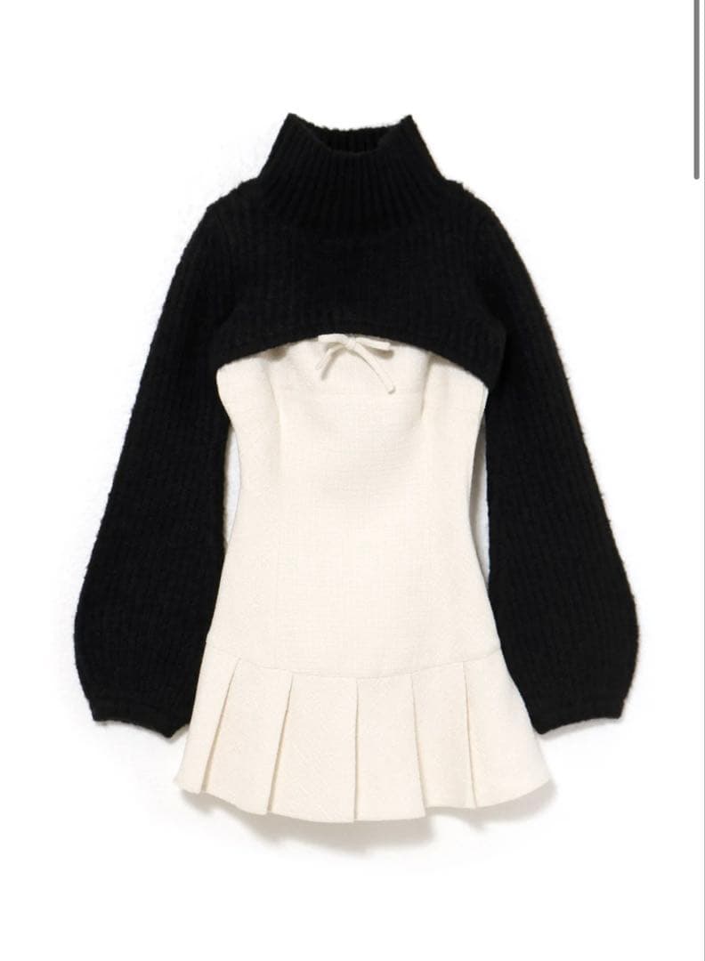 新品　未使用　ANDMARY Twiggy tweed mini dress