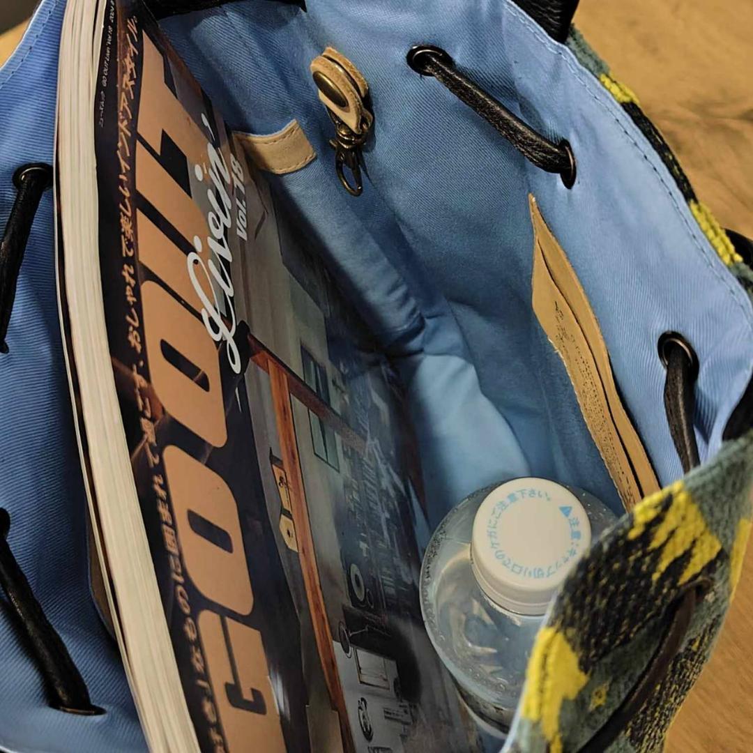 ピュウチャン様　/thoroughbredサラブレットネイビー/巾着Lサイズ