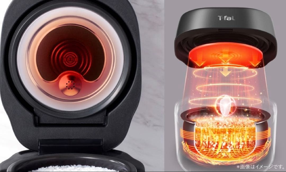 T-fal (ティファール) IH炊飯器5.5コンパクト 黒