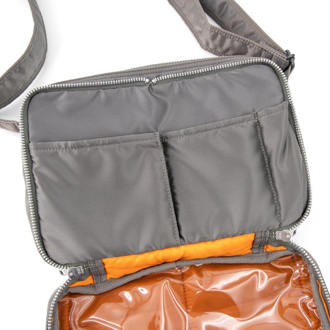 A039【美品】ポーター／タンカー　スリングバッグ　ショルダー　シルバーグレー