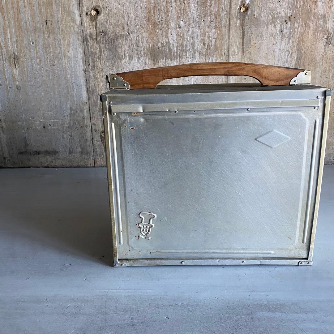 岡持ち　おかもち　横長　大型　昭和レトロ　ヴィンテージ　レトロ　古道具　⑤